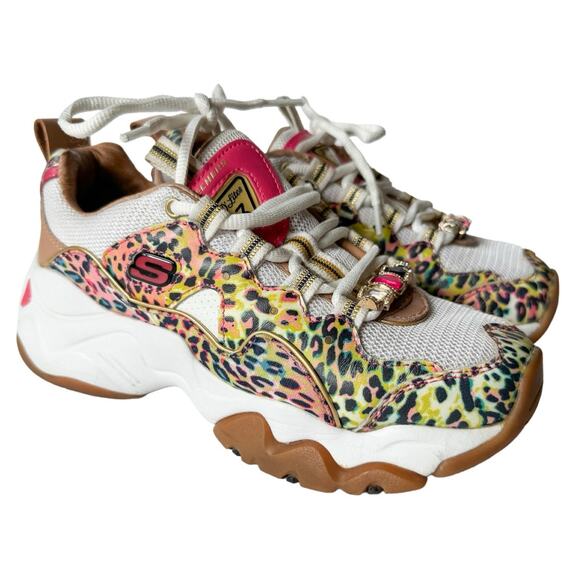 Skechers D'Lites 3.0 Cheetah Queen Sneakers Y2K 2000s Chunky Statement 90s - Picture 1 of 10